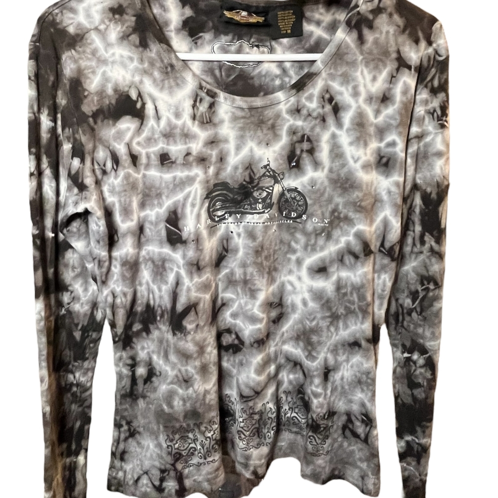 tie dye harley davidson long sleeve